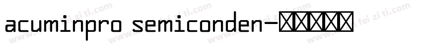 acuminpro semiconden字体转换
